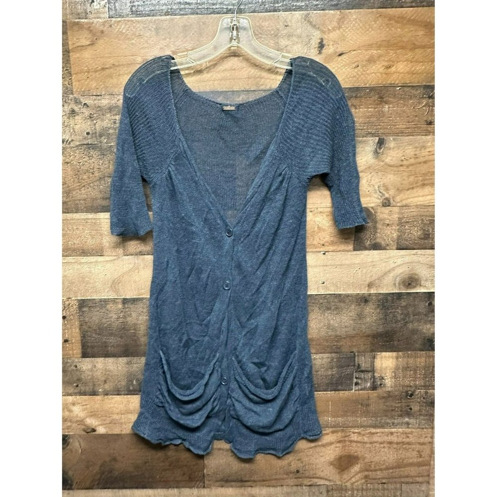 Free People‎ Women's Knit Short Sleeve Cardigan *see description*